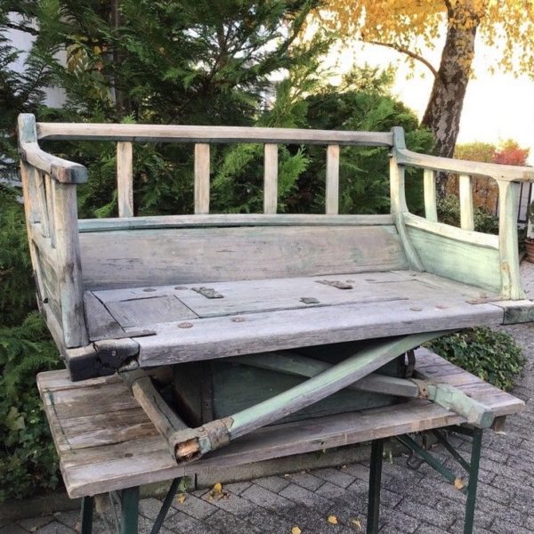 Antike Kutscherbank Antike Kutscherbank