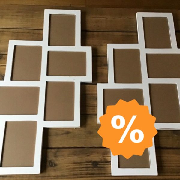 2 Bilderrahmen, Collage, Holzrahmen (shabby, Landhausstil)