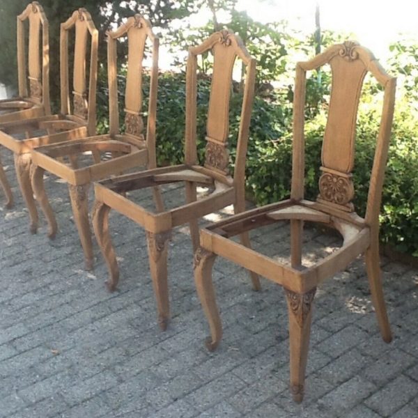 5 antike Stühle, Holzstühle (Landhausstil, Antiquität)