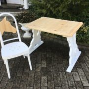 Kinderschreibtisch mit Stuhl, Holztisch (shabby,Landhausstil)