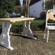 Kinderschreibtisch mit Stuhl, Holztisch (shabby,Landhausstil)