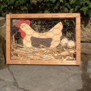 Holzhuhn, Ostern, Bild (Shabby, Landhausstil, Dekoration)