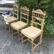 3 antike Holzstühle (Gründerzeit, Landhausstil, Antiquität)