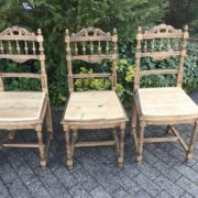 3 antike Holzstühle (Gründerzeit, Landhausstil, Antiquität)