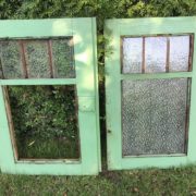 Alte Holzfenster, Sprossenfenster, Deko (shabby)