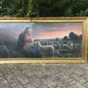 Bild, alter Bilderrahmen, Jesusbild (Shabby, Vintage)