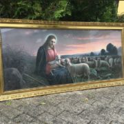 Bild, alter Bilderrahmen, Jesusbild (Shabby, Vintage)