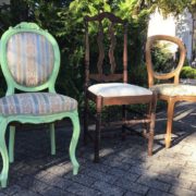 3 Stühle, Bastelmaterial (Shabby, Antiquität)