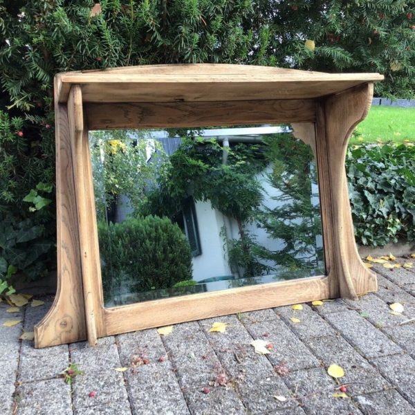 Holzspiegel mit Ablage, Aufsatzspiegel (Dekoration)