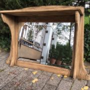 Holzspiegel mit Ablage, Aufsatzspiegel (Dekoration)
