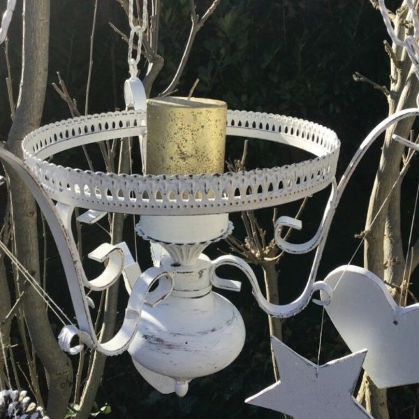 Kerzenleuchter, Hängelampe (Weihnachtsdeko, Shabby, Advent)