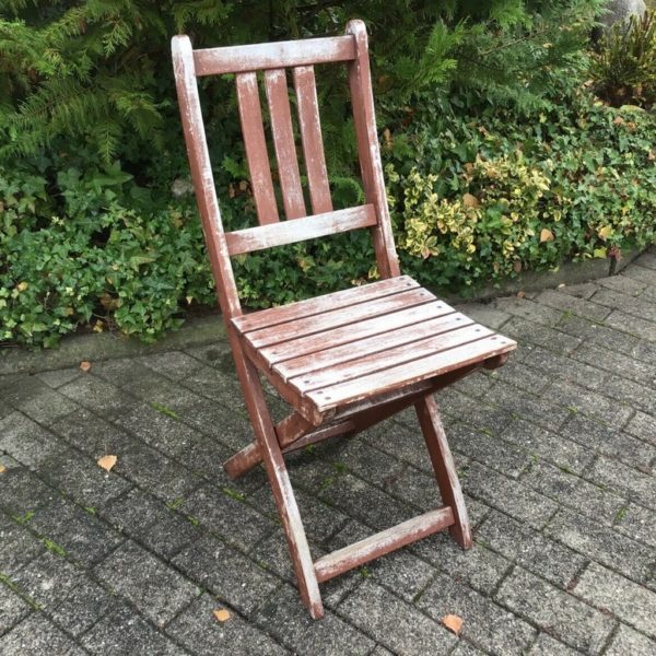 Alter Klappstuhl, Holzstuhl (shabby)