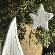 Handgefertigter Tannenbaum, Weihnachtsdeko (Shabby, Landhaus)