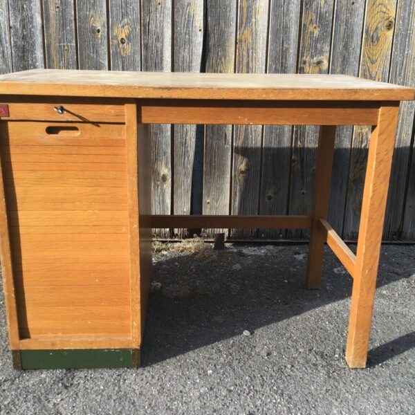 Rolladenschreibtisch, Biber Möbel, Schreibtisch (Mid Century, Vintage)