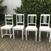 4 antike Stühle, Holzstühle (Gründerzeit, Jugendstil, Shabby)