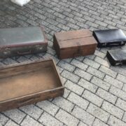 Konvolut: Alte Koffer, Holzkisten, Dekoration (Vintage, Shabby, Antiquität)