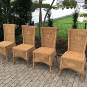 4 Korbstühle, Rattanstühle, Esszimmerstühle (Landhaus)