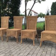 4 Korbstühle, Rattanstühle, Esszimmerstühle (Landhaus)