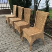 4 Korbstühle, Rattanstühle, Esszimmerstühle (Landhaus)
