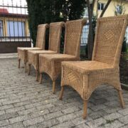 4 Korbstühle, Rattanstühle, Esszimmerstühle (Landhaus)