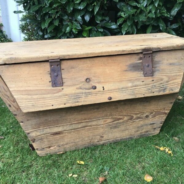 Alte Getreidetruhe, Sitzbank, Scheunenfund (Shabby, Dekoration)