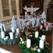 Adventskranz, Weihnachtsdeko (Shabby, Landhausstil)