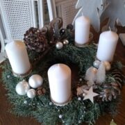 Adventskranz, Weihnachtsdeko (Shabby, Landhausstil)