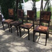 4 Stühle, Sitzgruppe, Esszimmerstühle (Jugendstil, Antiquität)