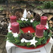 Adventskranz, Weihnachtsdeko, Tischdeko (frisch gebunden)