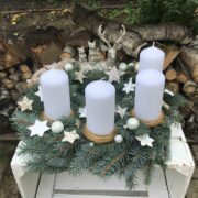Adventskranz, Weihnachtsdeko, Tischdeko (frisch gebunden)