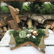 Adventsgesteck, Weihnachtsdeko, Tischdeko (frisch gebunden)