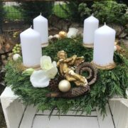 Adventskranz, Weihnachtsdeko, Tischdeko (frisch gebunden)