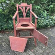 Holzstuhl, Toilettenstuhl, Stuhl (Biedermeier, Antiquität, Vintage)