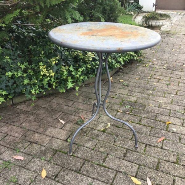 Shabby-Metalltisch, Beistelltisch, Dekotisch für Garten