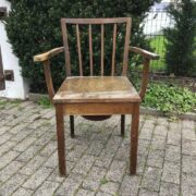 Holzstuhl, Toilettenstuhl, Deko (Mid-Century, Vintage)