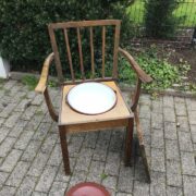 Holzstuhl, Toilettenstuhl, Deko (Mid-Century, Vintage)