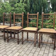 4 antike Holzstühle, Sitzgruppe (Gründerzeit, Antiquität)