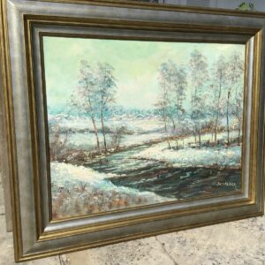 Großes Gemälde von Devolder gerahmt (Kunst, Bild, Gemälde)
