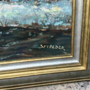 Großes Gemälde von Devolder gerahmt (Kunst, Bild, Gemälde)
