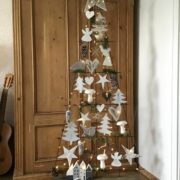 Handgefertigter Weihnachtsbaum, Christbaum, Weihnachtsdeko, Tannenbaum (Shabby)