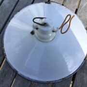 Vintage Lampenschirm, Emaille-Lampe (Shabby, Industrial Design)
