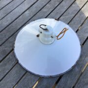Vintage Lampenschirm, Emaille-Lampe (Shabby, Industrial Design)