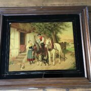 Großes altes Bild mit Rahmen (Kunst, Jugendstil, Gemälde)
