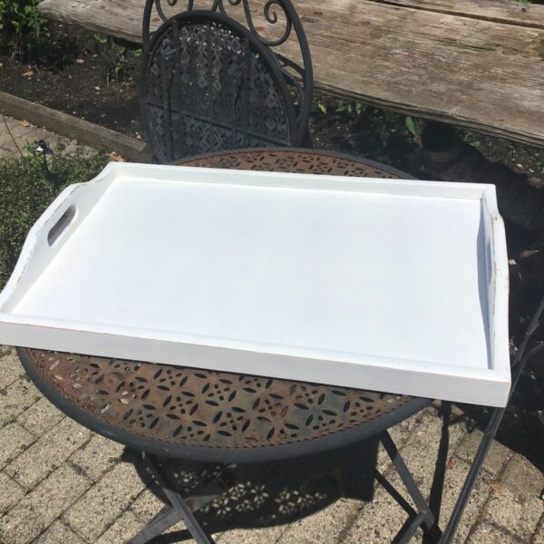 Serviertablett, Holztablett (Shabby, Landhausstil, Deko)