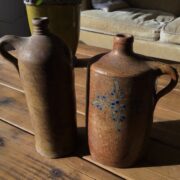 2 antike Wasserflaschen (Antiquität, Dekoration, Ton, Keramik)