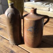 2 antike Wasserflaschen (Antiquität, Dekoration, Ton, Keramik)