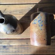 2 antike Wasserflaschen (Antiquität, Dekoration, Ton, Keramik)