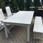 Ikea Gartentisch mit Sitzbank, Gartenmöbel, Holztisch, Holzbank