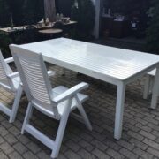 Ikea Gartentisch mit Sitzbank, Gartenmöbel, Holztisch, Holzbank