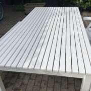 Ikea Gartentisch mit Sitzbank, Gartenmöbel, Holztisch, Holzbank